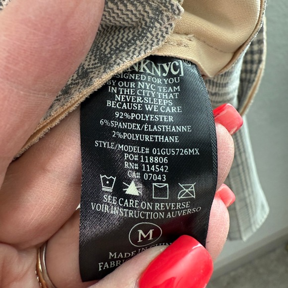 BLANKNYC Plaid Moto Jacket Women's Size Medium Asymmetrical Zip Lined Blazer - Picture 6 of 10